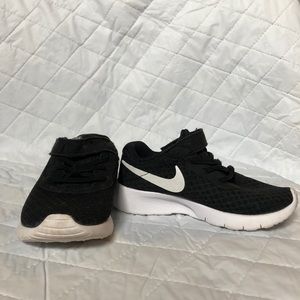 Boys size 9 Nike black slip-on with Velcro shoes